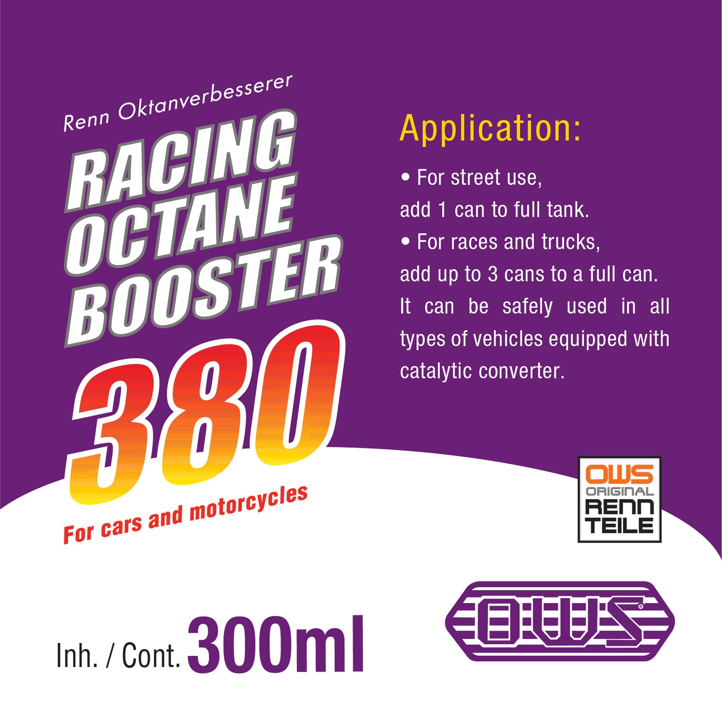 380 Racing Octane Booster